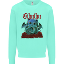 Cathulhu Funny Cat Cthulhu Parody Kraken Kids Sweatshirt Jumper Peppermint
