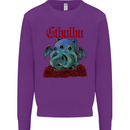 Cathulhu Funny Cat Cthulhu Parody Kraken Kids Sweatshirt Jumper Purple