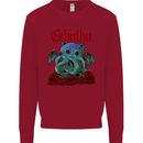 Cathulhu Funny Cat Cthulhu Parody Kraken Kids Sweatshirt Jumper Red