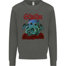 Cathulhu Funny Cat Cthulhu Parody Kraken Kids Sweatshirt Jumper Storm Grey