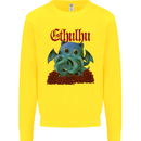 Cathulhu Funny Cat Cthulhu Parody Kraken Kids Sweatshirt Jumper Yellow