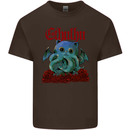 Cathulhu Funny Cat Cthulhu Parody Kraken Kids T-Shirt Childrens Chocolate