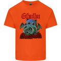 Cathulhu Funny Cat Cthulhu Parody Kraken Kids T-Shirt Childrens Orange