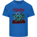 Cathulhu Funny Cat Cthulhu Parody Kraken Kids T-Shirt Childrens Royal Blue
