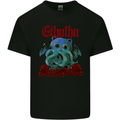 Cathulhu Funny Cat Cthulhu Parody Kraken Mens Cotton T-Shirt Tee Top Black