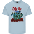 Cathulhu Funny Cat Cthulhu Parody Kraken Mens Cotton T-Shirt Tee Top Light Blue