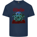 Cathulhu Funny Cat Cthulhu Parody Kraken Mens Cotton T-Shirt Tee Top Navy Blue
