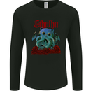 Cathulhu Funny Cat Cthulhu Parody Kraken Mens Long Sleeve T-Shirt Black