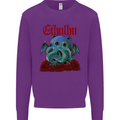 Cathulhu Funny Cat Cthulhu Parody Kraken Mens Sweatshirt Jumper Purple