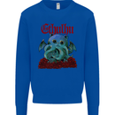Cathulhu Funny Cat Cthulhu Parody Kraken Mens Sweatshirt Jumper Royal Blue
