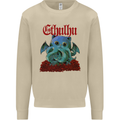 Cathulhu Funny Cat Cthulhu Parody Kraken Mens Sweatshirt Jumper Sand