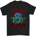 Cathulhu Funny Cat Cthulhu Parody Kraken Mens T-Shirt Cotton Gildan Black