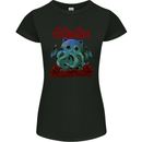 Cathulhu Funny Cat Cthulhu Parody Kraken Womens Petite Cut T-Shirt Black