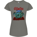 Cathulhu Funny Cat Cthulhu Parody Kraken Womens Petite Cut T-Shirt Charcoal