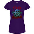Cathulhu Funny Cat Cthulhu Parody Kraken Womens Petite Cut T-Shirt Purple