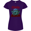 Cathulhu Funny Cat Cthulhu Parody Kraken Womens Petite Cut T-Shirt Purple