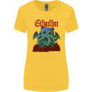 Cathulhu Funny Cat Cthulhu Parody Kraken Womens Wider Cut T-Shirt Yellow