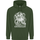 Catronomicon Devil Octopus Cat Mythology Childrens Kids Hoodie Forest Green