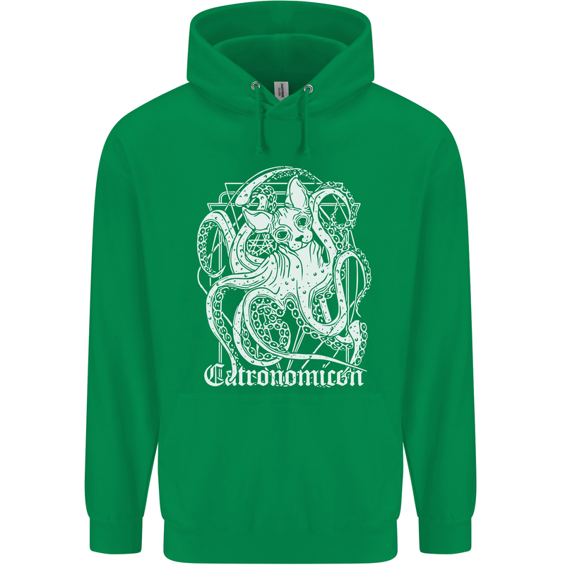 Catronomicon Devil Octopus Cat Mythology Childrens Kids Hoodie Irish Green