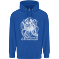 Catronomicon Devil Octopus Cat Mythology Childrens Kids Hoodie Royal Blue