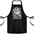 Catronomicon Devil Octopus Cat Mythology Cotton Apron 100% Organic Black