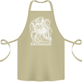 Catronomicon Devil Octopus Cat Mythology Cotton Apron 100% Organic Khaki