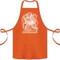 Catronomicon Devil Octopus Cat Mythology Cotton Apron 100% Organic Orange