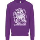 Catronomicon Devil Octopus Cat Mythology Kids Sweatshirt Jumper Purple