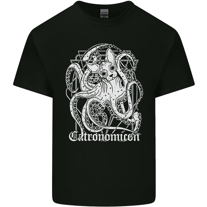 Catronomicon Devil Octopus Cat Mythology Kids T-Shirt Childrens Black