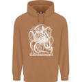 Catronomicon Devil Octopus Cat Mythology Mens 80% Cotton Hoodie Caramel Latte