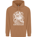Catronomicon Devil Octopus Cat Mythology Mens 80% Cotton Hoodie Caramel Latte