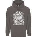 Catronomicon Devil Octopus Cat Mythology Mens 80% Cotton Hoodie Charcoal