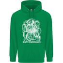 Catronomicon Devil Octopus Cat Mythology Mens 80% Cotton Hoodie Irish Green