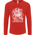 Catronomicon Devil Octopus Cat Mythology Mens Long Sleeve T-Shirt Red