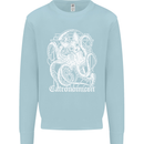 Catronomicon Devil Octopus Cat Mythology Mens Sweatshirt Jumper Light Blue