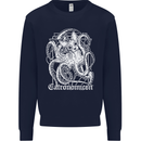 Catronomicon Devil Octopus Cat Mythology Mens Sweatshirt Jumper Navy Blue