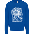 Catronomicon Devil Octopus Cat Mythology Mens Sweatshirt Jumper Royal Blue