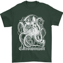 Catronomicon Devil Octopus Cat Mythology Mens T-Shirt Cotton Gildan Forest Green