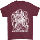 Catronomicon Devil Octopus Cat Mythology Mens T-Shirt Cotton Gildan Maroon