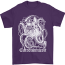 Catronomicon Devil Octopus Cat Mythology Mens T-Shirt Cotton Gildan Purple
