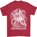 Catronomicon Devil Octopus Cat Mythology Mens T-Shirt Cotton Gildan Red