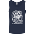 Catronomicon Devil Octopus Cat Mythology Mens Vest Tank Top Navy Blue