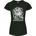 Catronomicon Devil Octopus Cat Mythology Womens Petite Cut T-Shirt Black