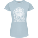 Catronomicon Devil Octopus Cat Mythology Womens Petite Cut T-Shirt Light Blue