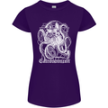 Catronomicon Devil Octopus Cat Mythology Womens Petite Cut T-Shirt Purple