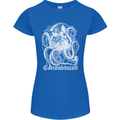 Catronomicon Devil Octopus Cat Mythology Womens Petite Cut T-Shirt Royal Blue