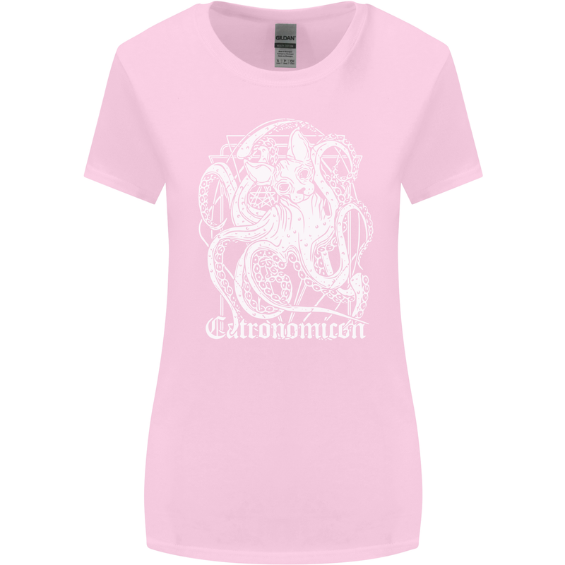 Catronomicon Devil Octopus Cat Mythology Womens Wider Cut T-Shirt Light Pink