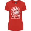 Catronomicon Devil Octopus Cat Mythology Womens Wider Cut T-Shirt Red