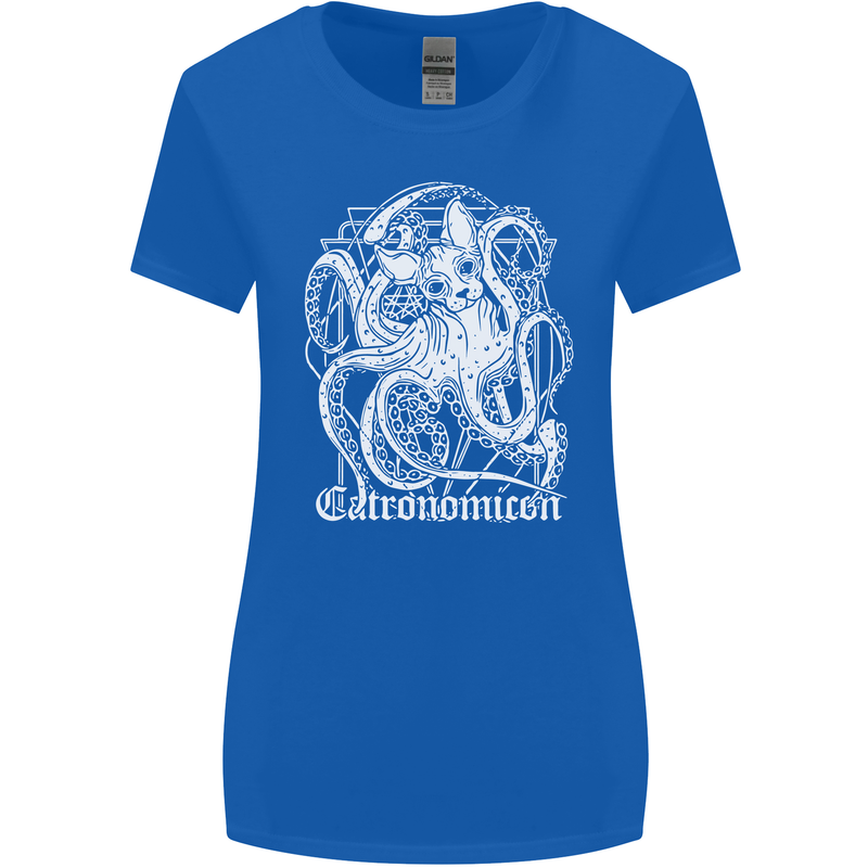 Catronomicon Devil Octopus Cat Mythology Womens Wider Cut T-Shirt Royal Blue