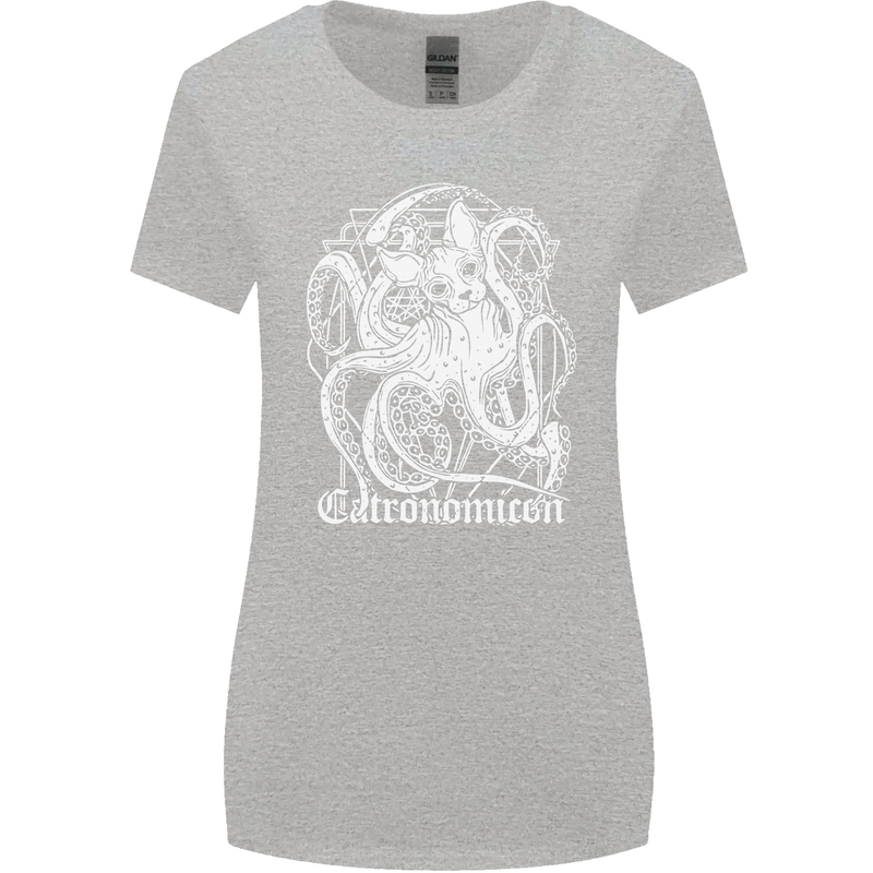 Catronomicon Devil Octopus Cat Mythology Womens Wider Cut T-Shirt Sports Grey